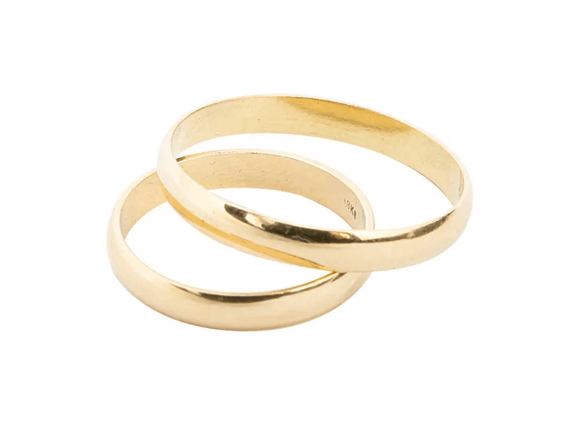 Anillos Clásicos Media Caña 4g