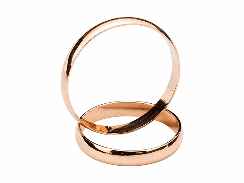 Anillos Clásicos Media Caña 3g